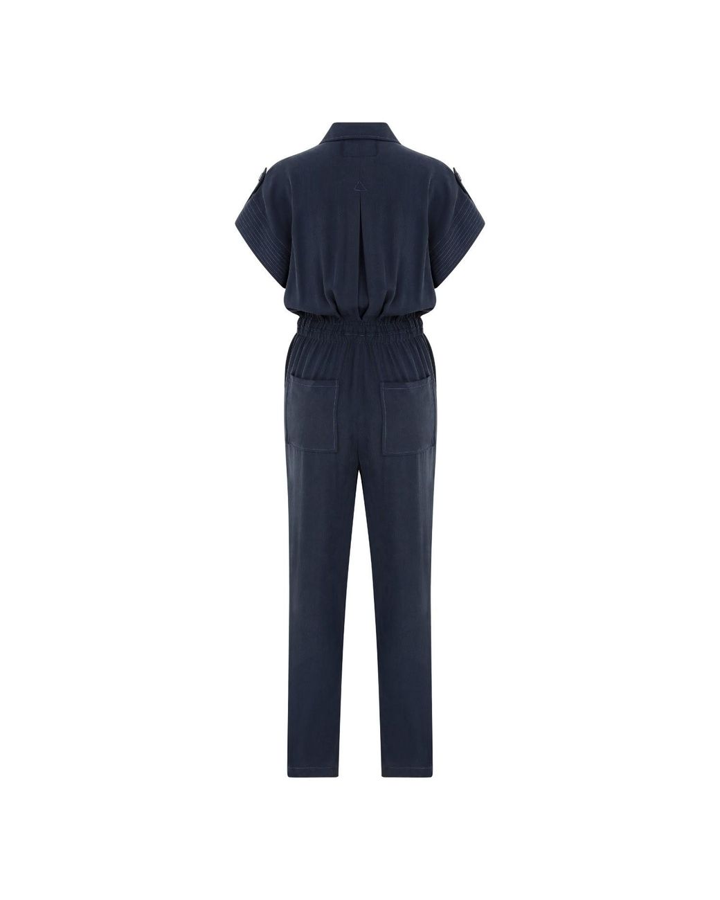 NAZLI CEREN Blue Molve Jumpsuit