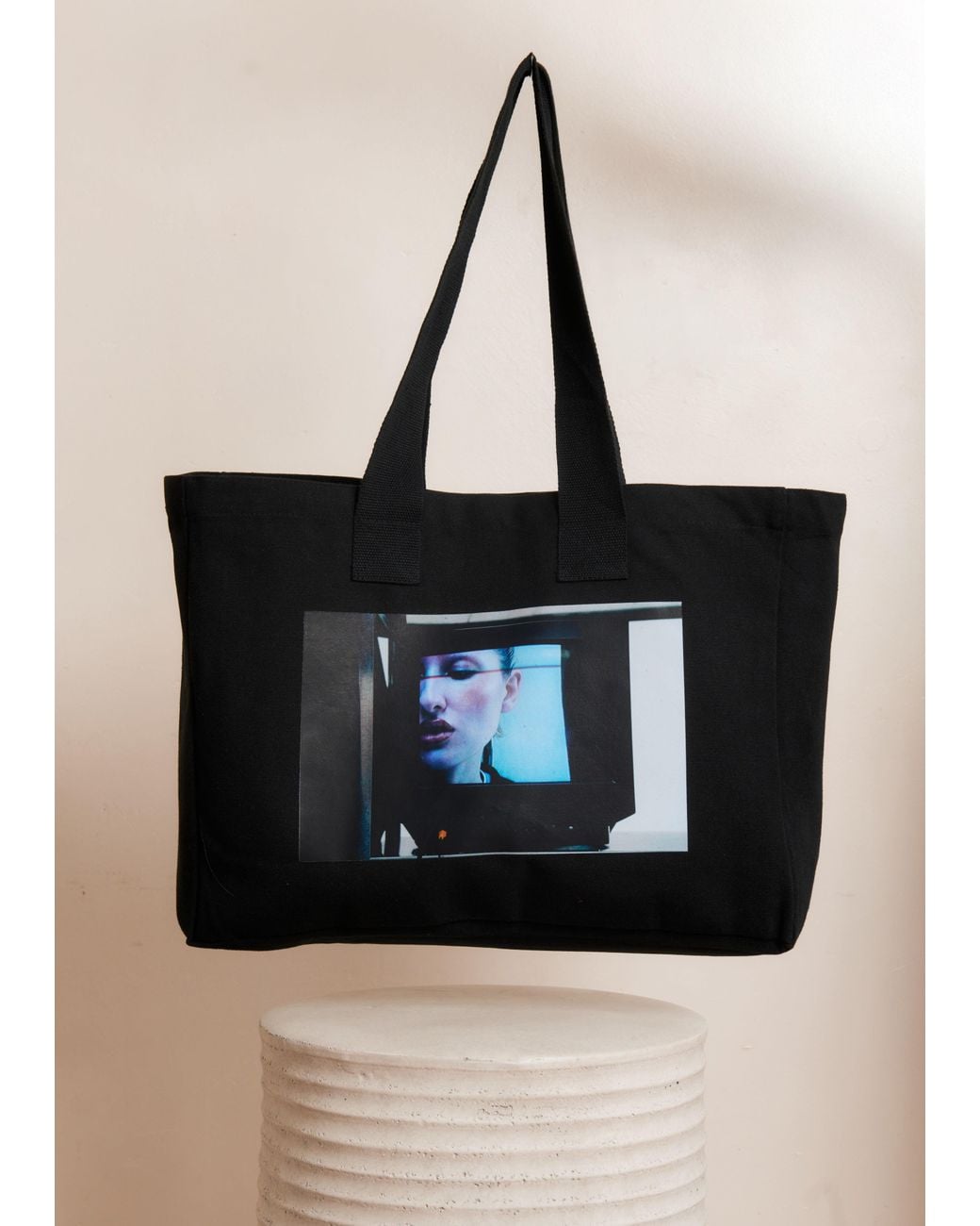 Amélie Alvari Black AméLie Canvas Cotton Tote Bag