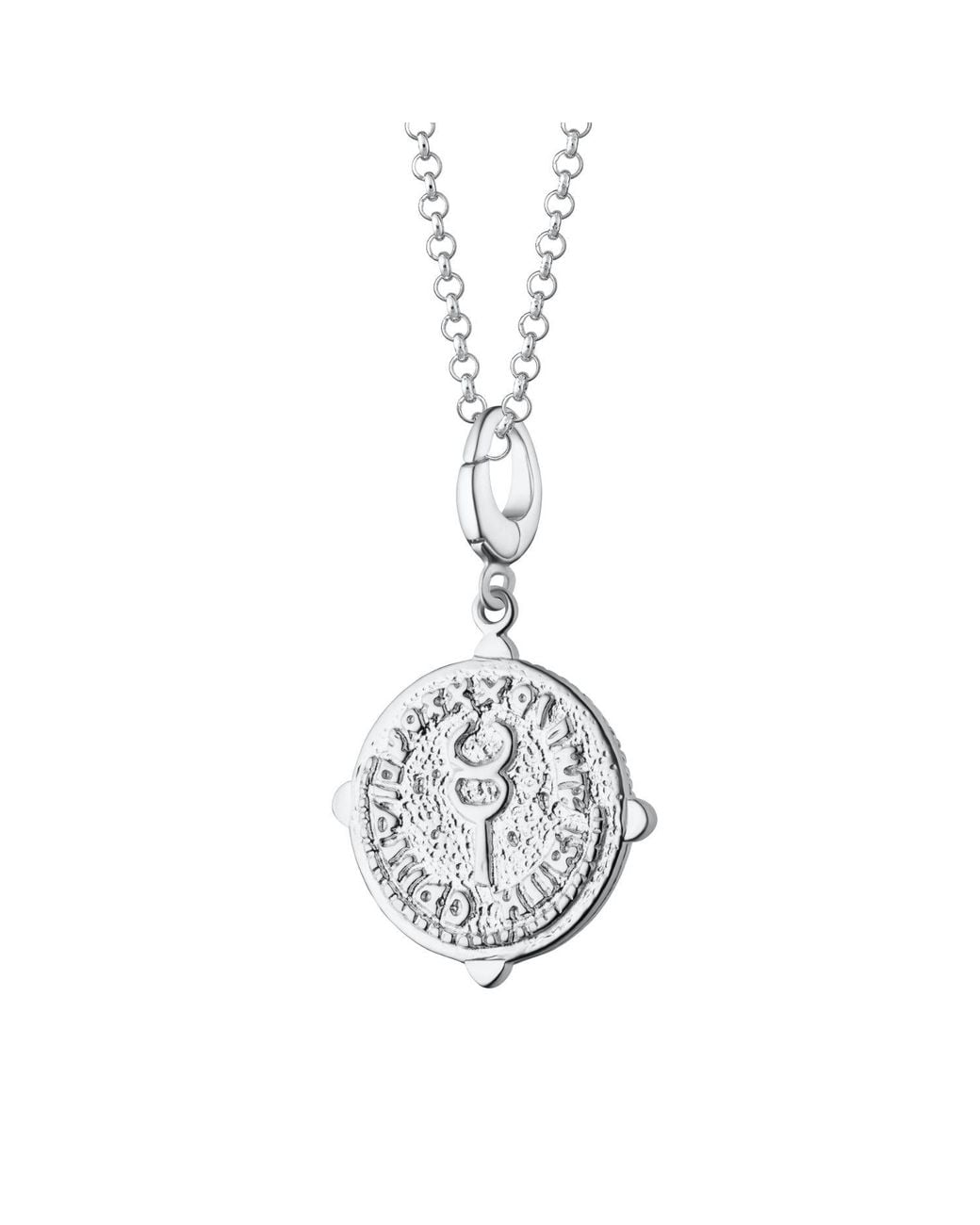 Lily Charmed Metallic Sterling Goddess Of Communication Iris Charm Necklace