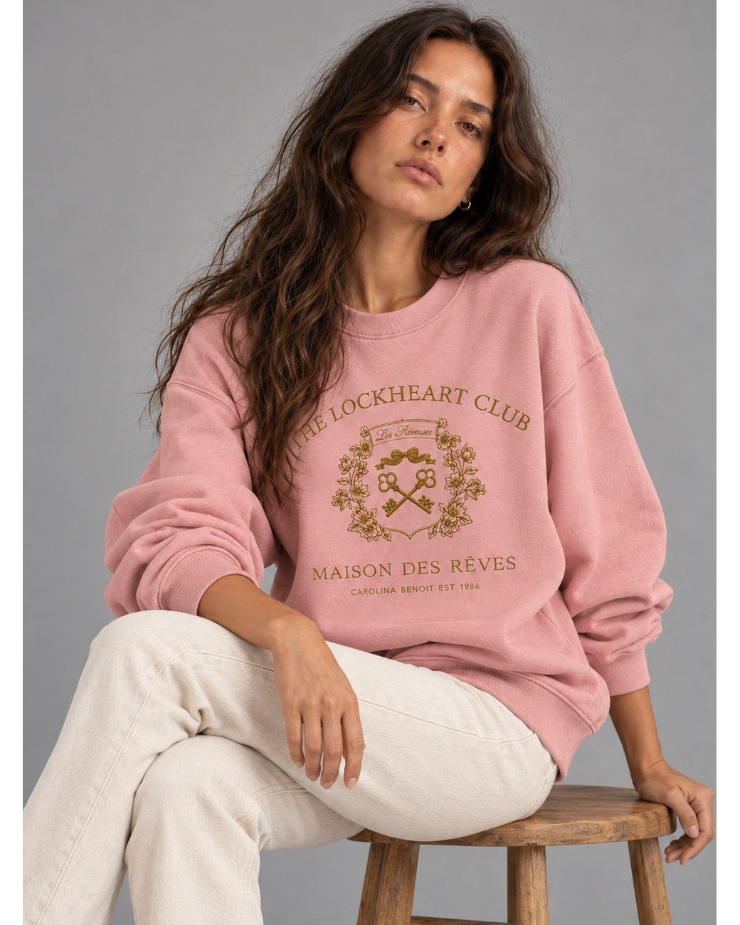 Carolina Benoit Pink The Lockheart Sweater Club