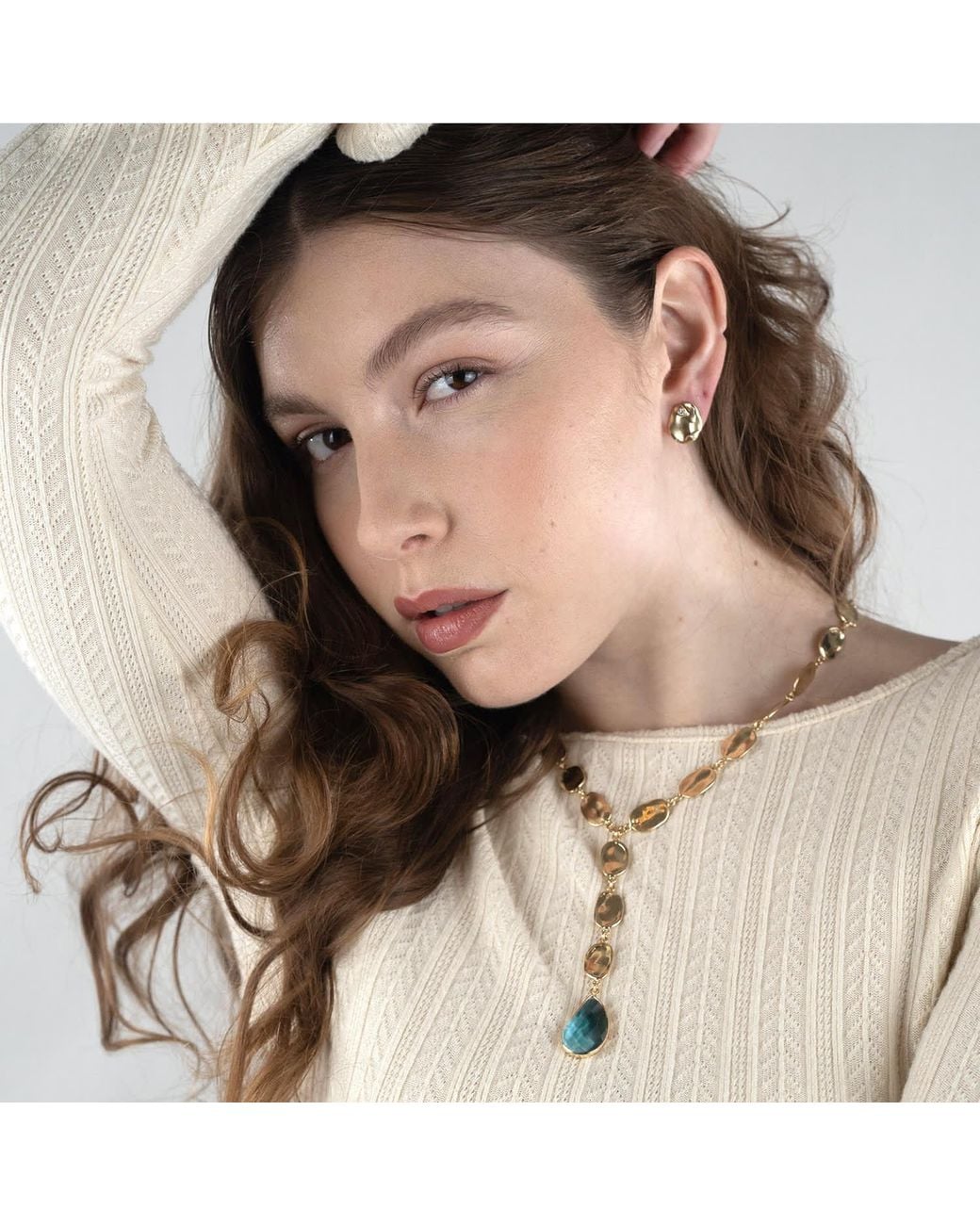 Rare Matters Jewelry Metallic Golden Drift Necklace