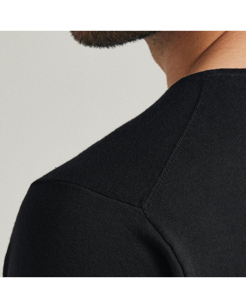 Salts Cashmere Black Short Sleeved Knitted Tee for men