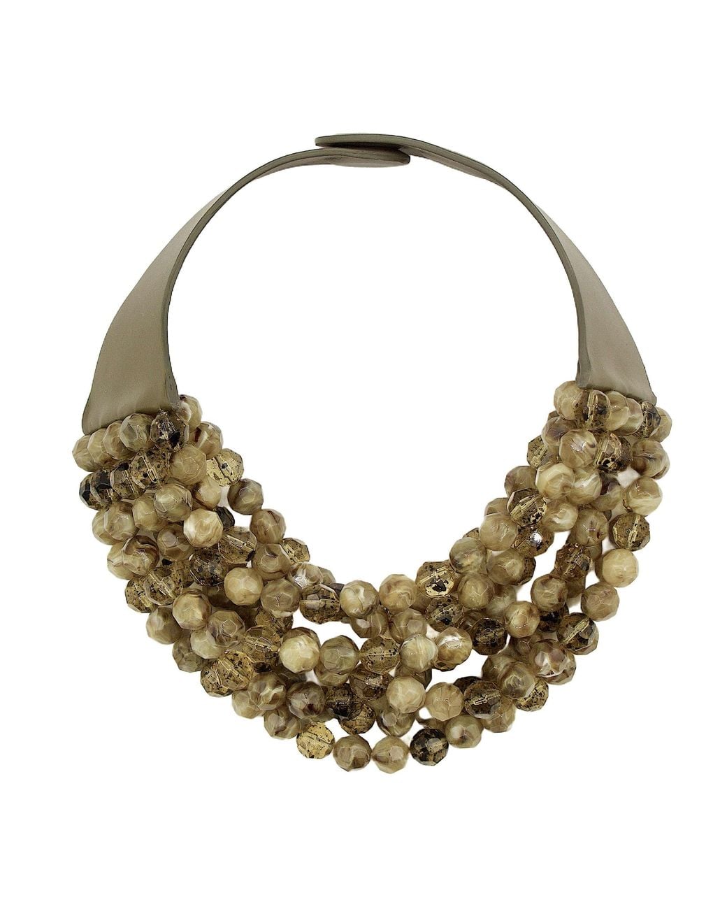 Fairchild Baldwin Metallic Neutrals Bella Two Tone Khaki Necklace