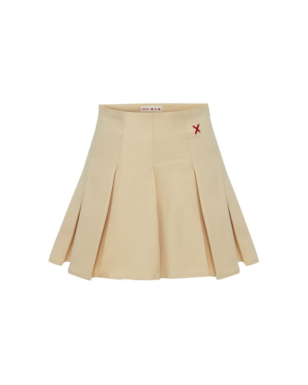 Pcfg Natural Neutrals Pleated Skirt