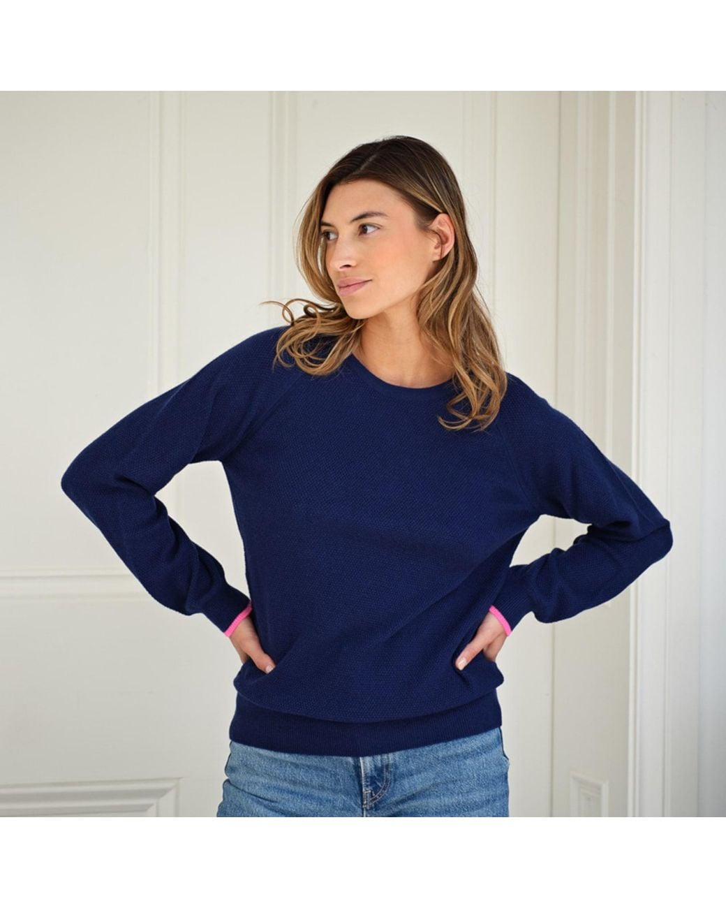 Cove Blue Matilde Textured Jumper