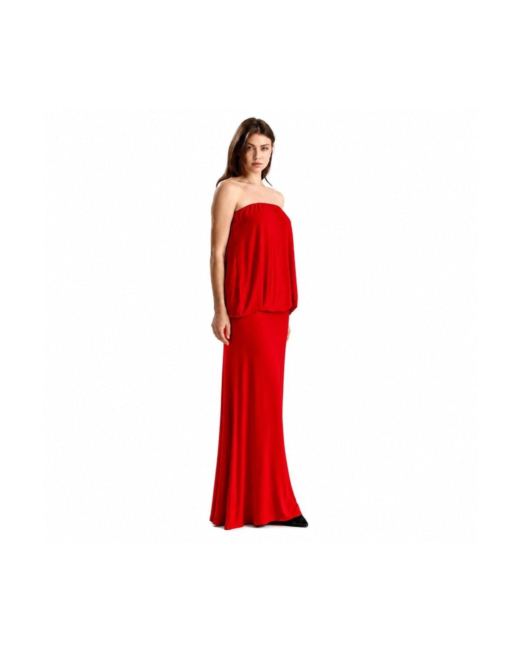 Maison De Gala Red Valerie Crimson Maxi Dress