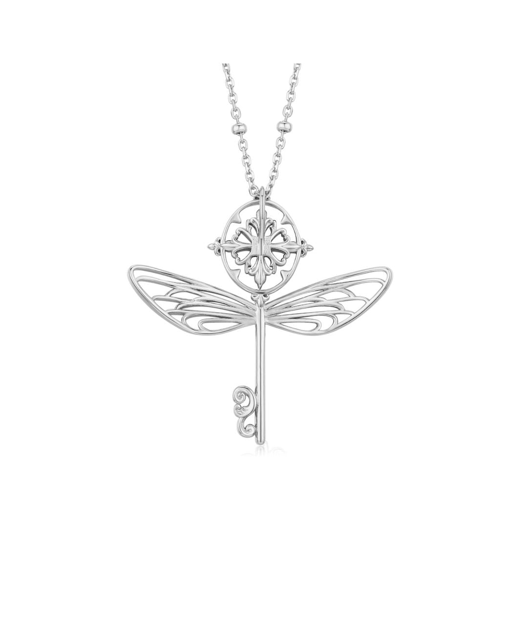 Azura Jewelry New York White The Wandering Key Necklace Vermeil