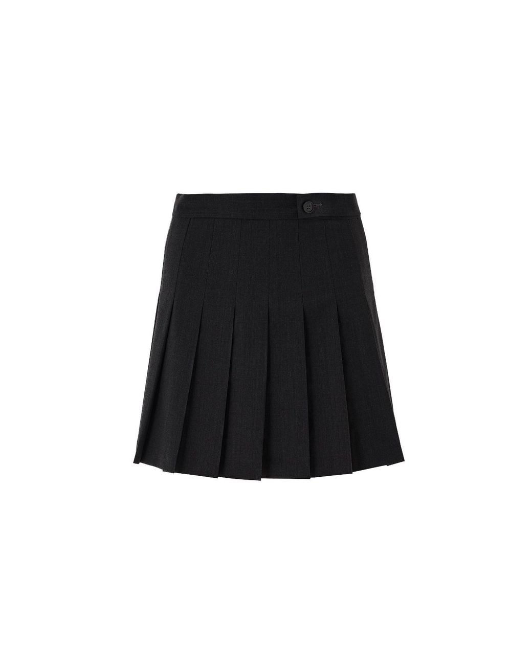 Lita Couture Black Wool Blend Mini Skirt
