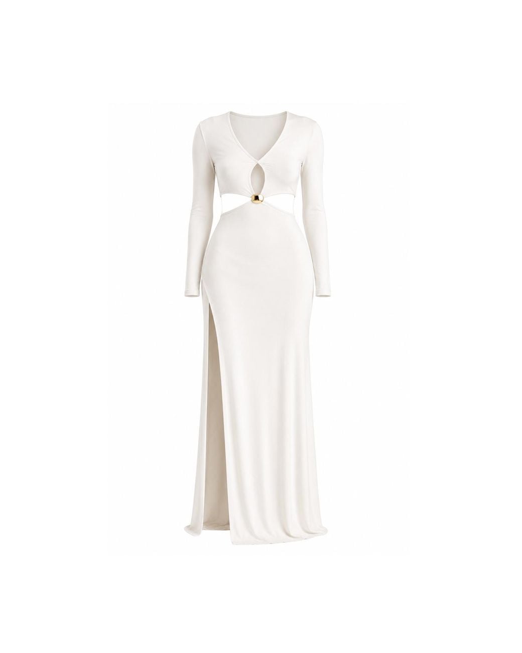 Maison De Gala White Neutrals Celeste Ivory Maxi Dress