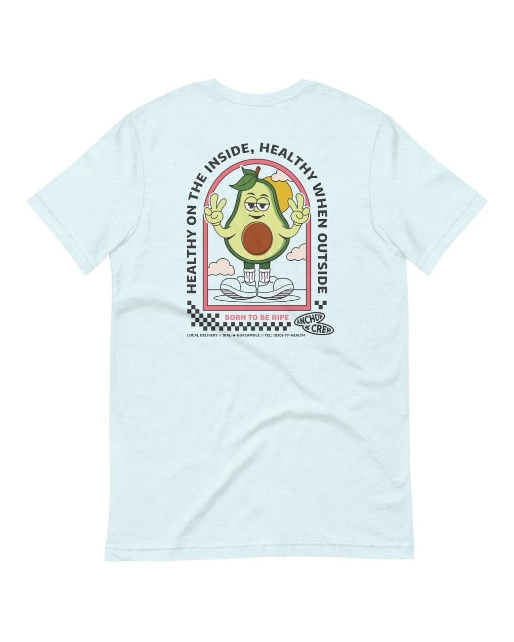 Anchor and Crew Blue Ice Ripe Avocado Dial-A-Local Organic Cotton T-Shirt for men