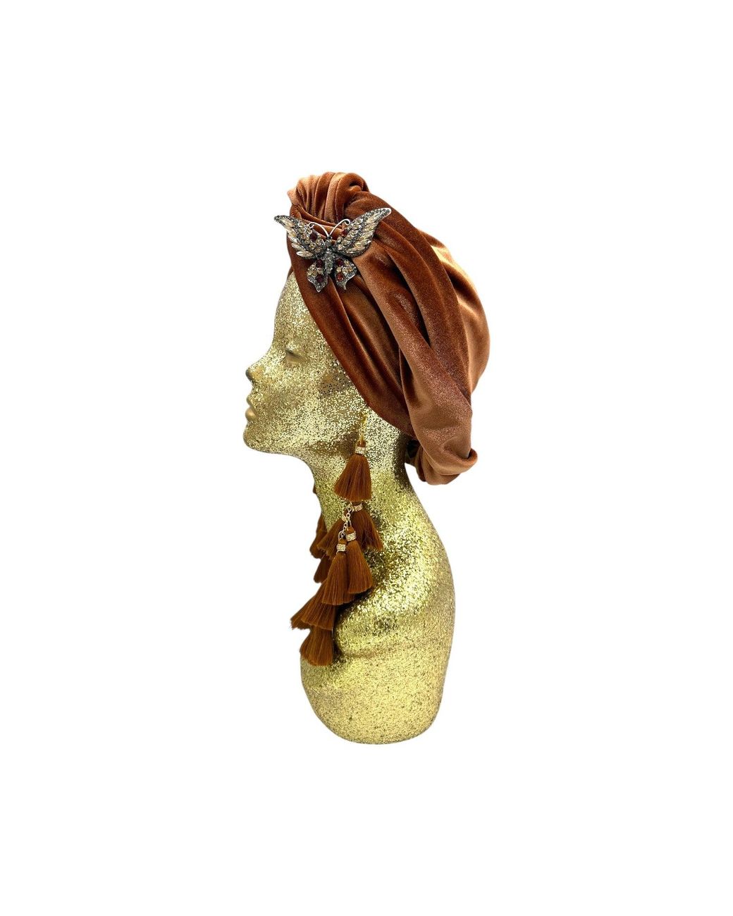 Julia Clancey Brown Butterfly Cocoa Chacha Turban