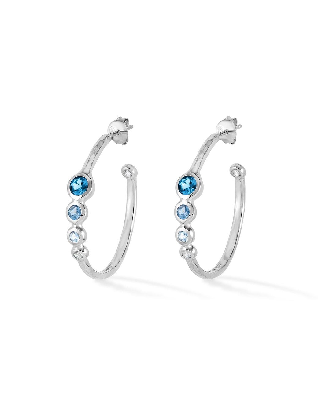 Dower & Hall Metallic Array Hoop Earrings