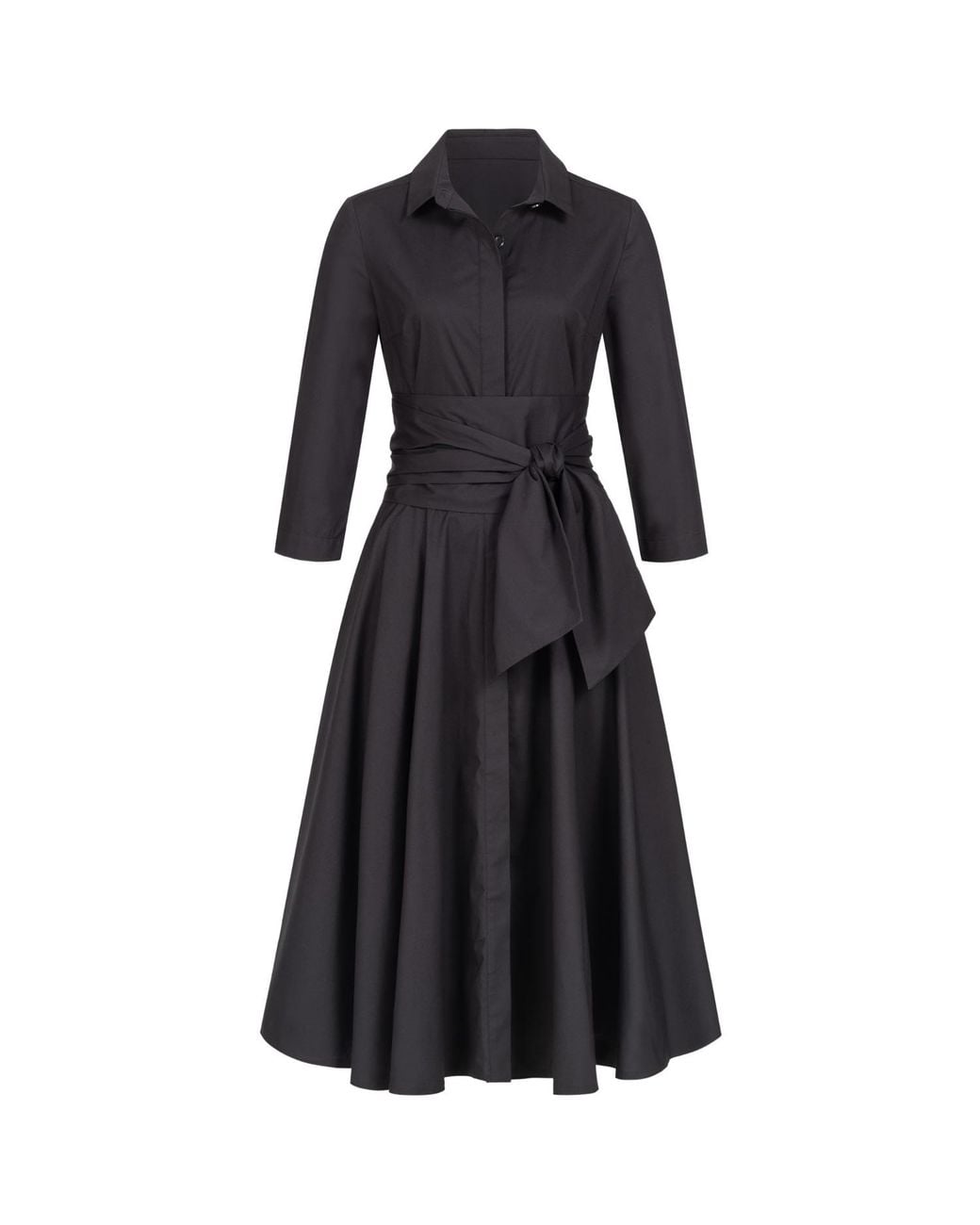 Marianna Déri Black Shirtdress With Tie Belt
