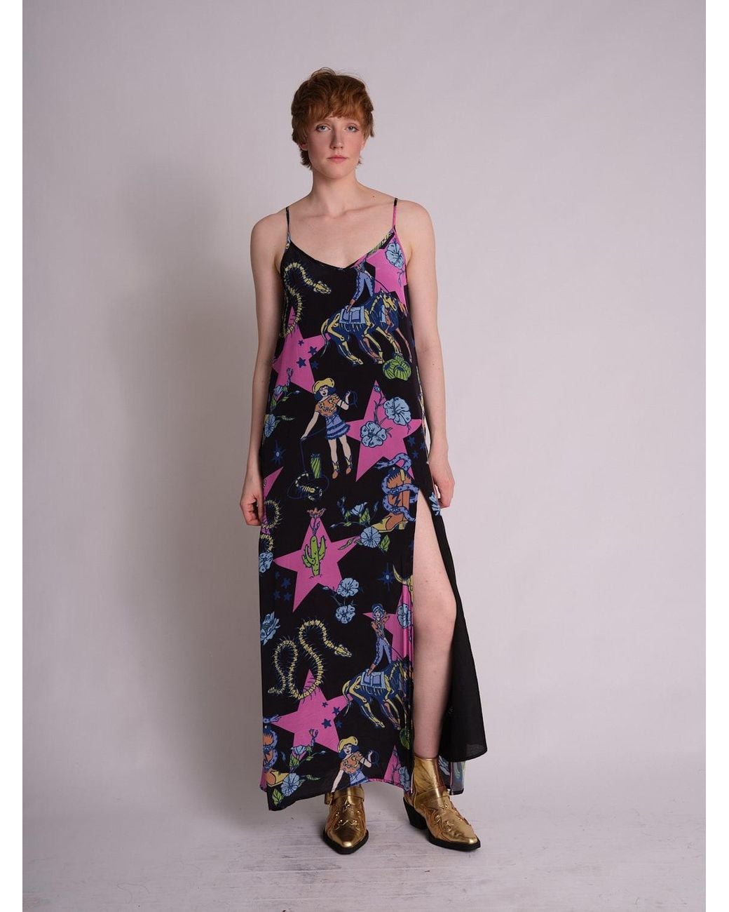Any Old Iron White Circus Rider Star Long Dress