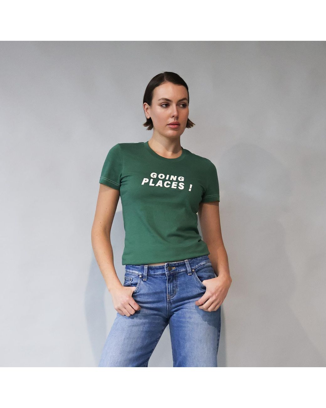Love and Nostalgia Green Margot Going Places Tee