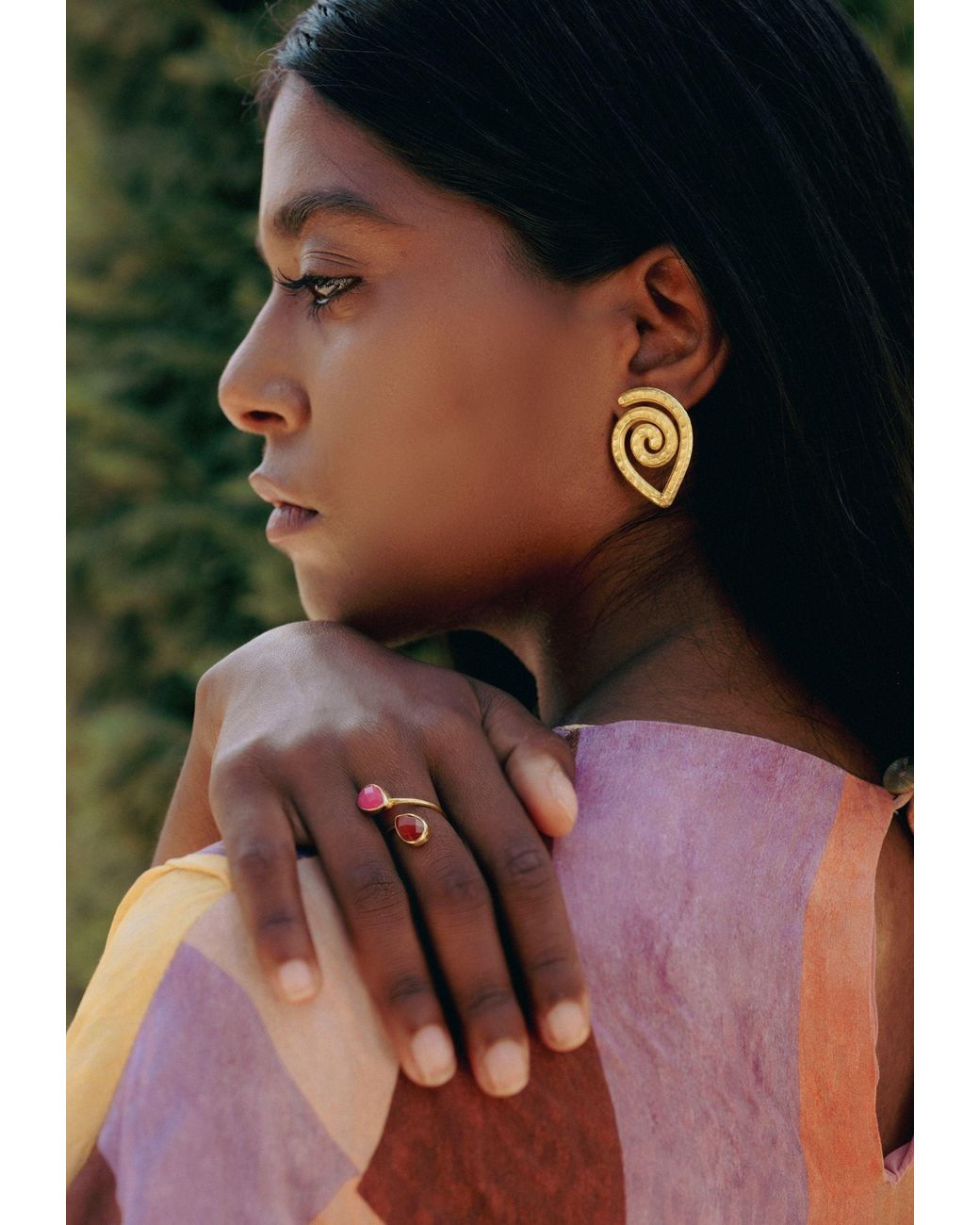 Lavani Jewels Metallic Spiral Earrings