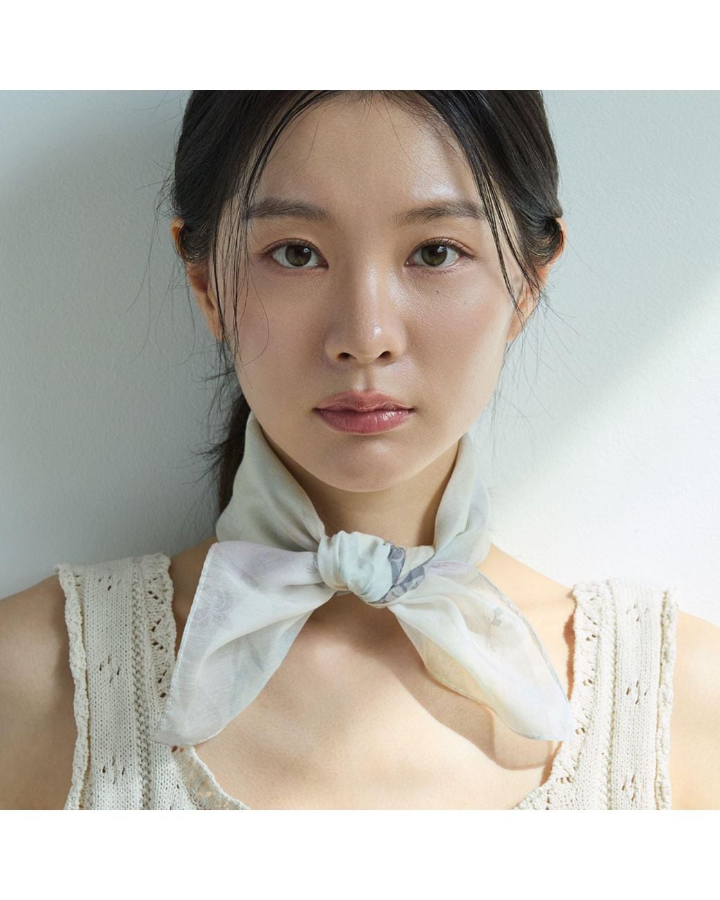 Ana Maison Gray Korean Moon Jar Handkerchief