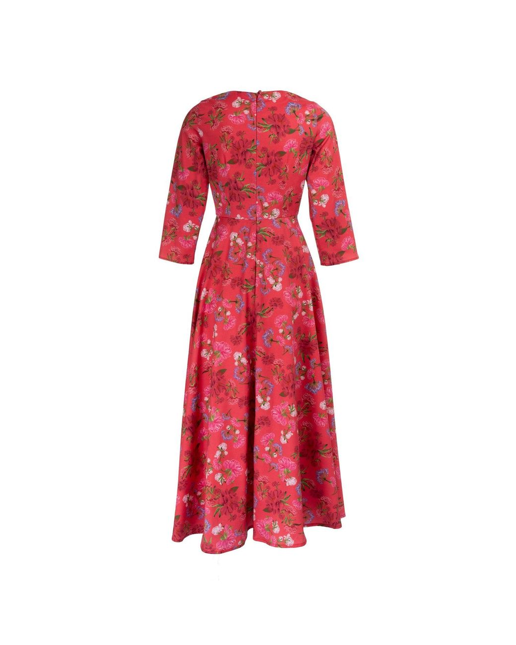 Sofia Tsereteli Red Floral Garnet Gown