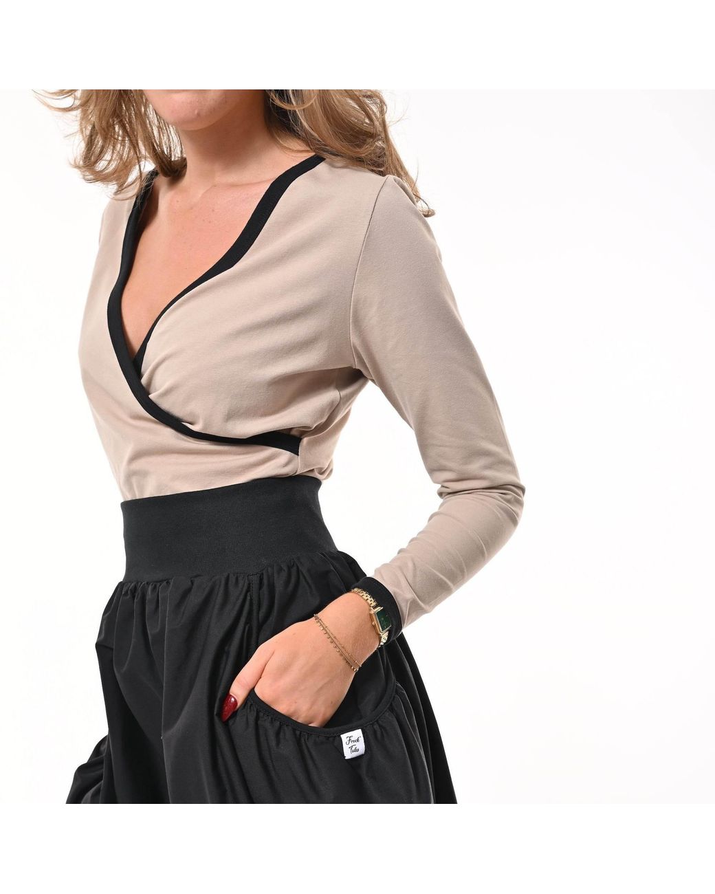 Frock Tales Black Alice Midi Skirt With Pockets