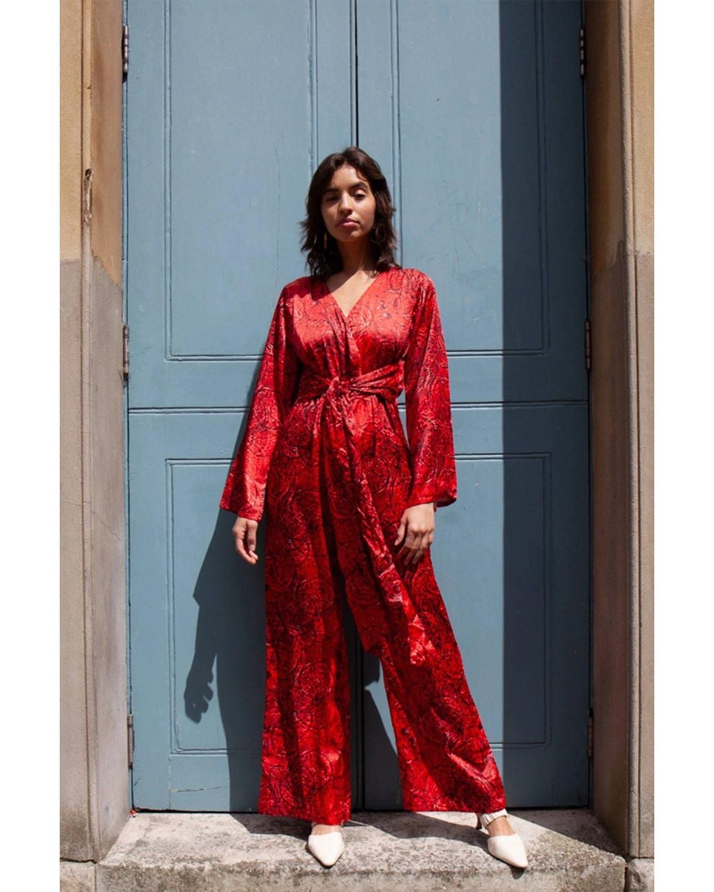 Raishma Red Blake Burgundy Jumpsuit