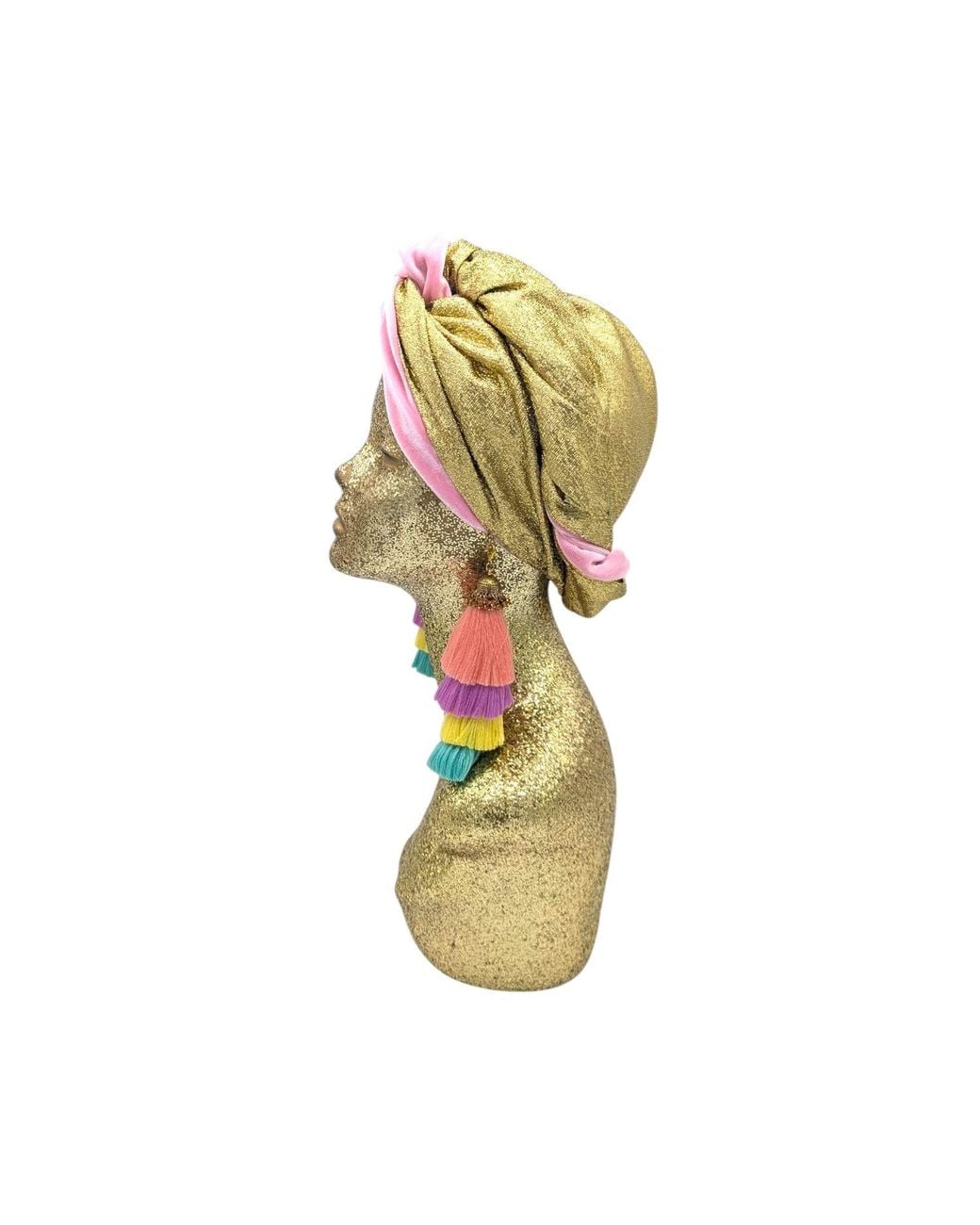 Julia Clancey Metallic Snazzy Fondant Swinglette Velour Turban