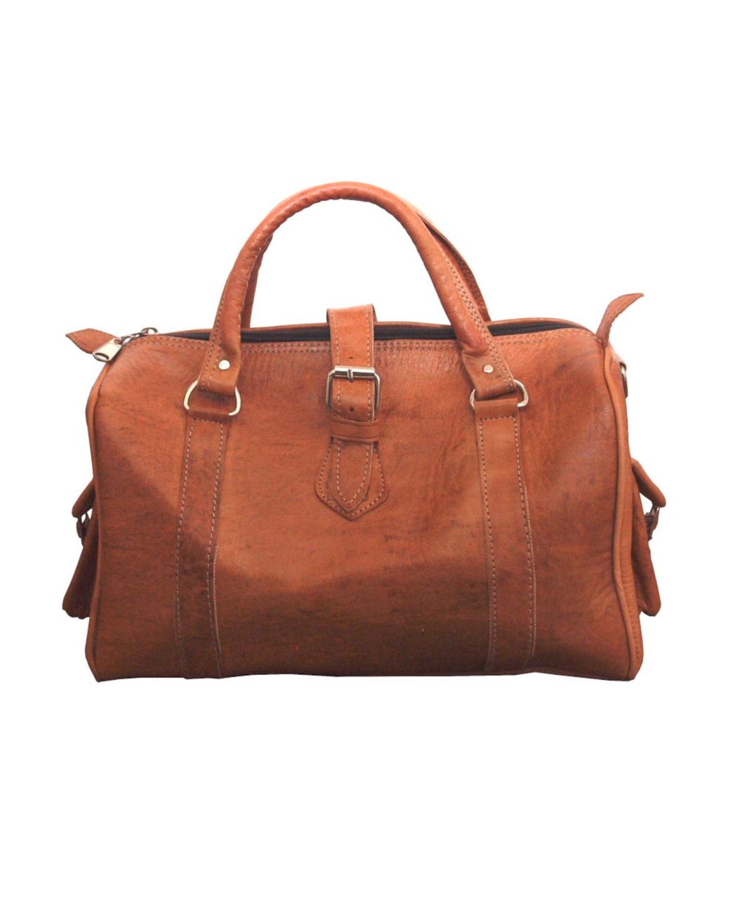 Berber Leather Brown Neutrals The Rabat Bowling Bag