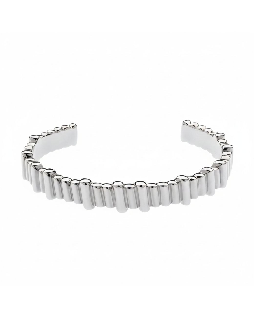 Emma Holland Jewellery Metallic Platinum Step Cuff Bracelet
