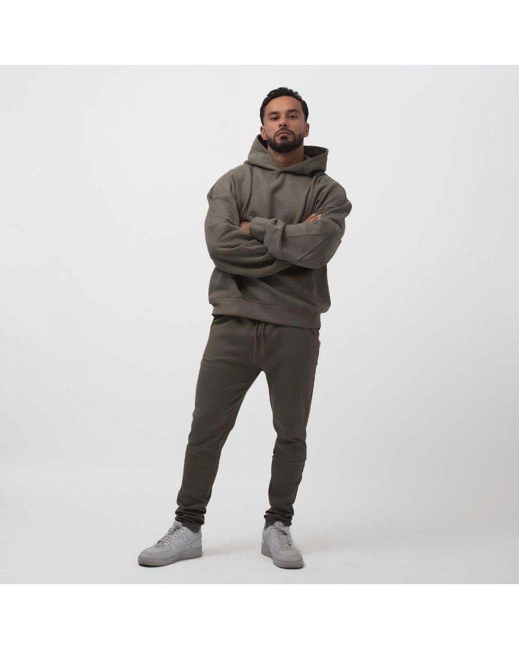 Storm Gray Essential Fitted Jogger for men