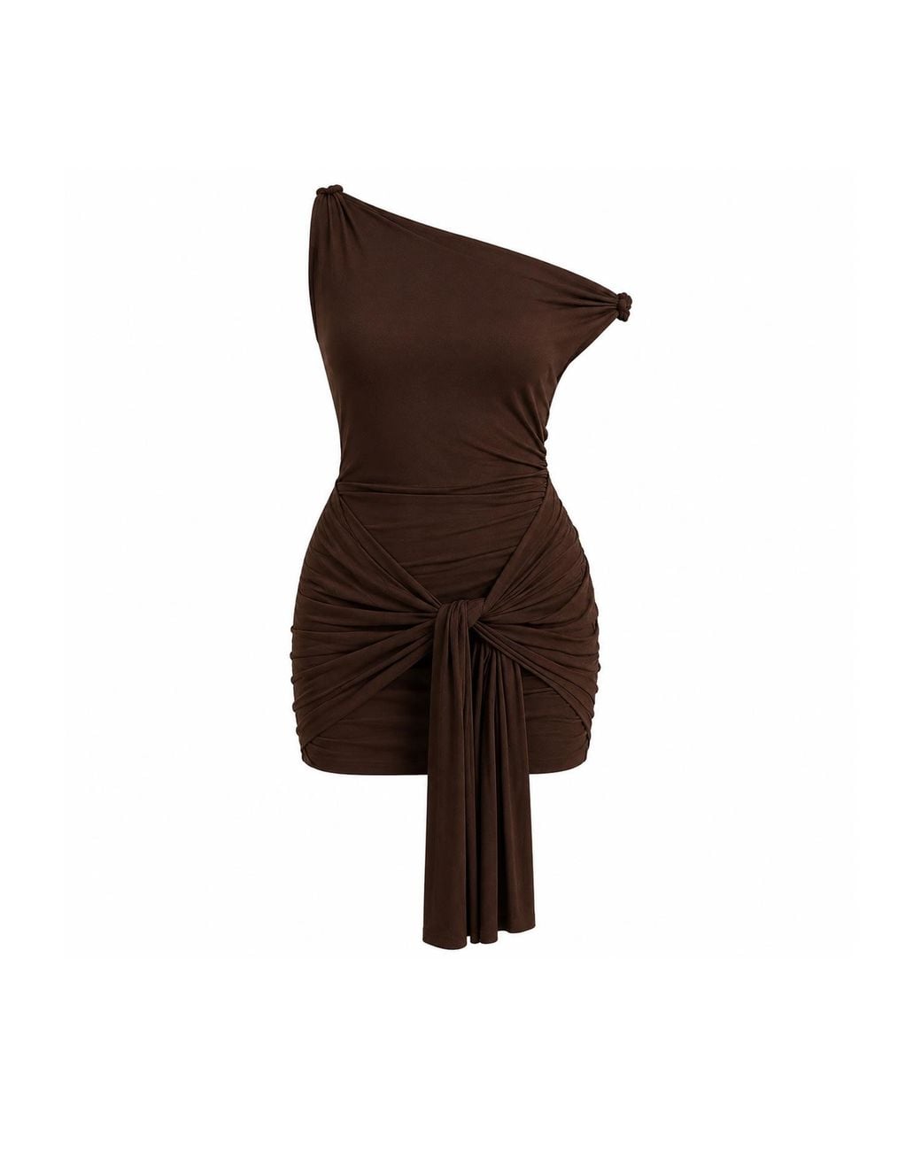 Maison De Gala Brown Aurelia Mocha Mini Dress