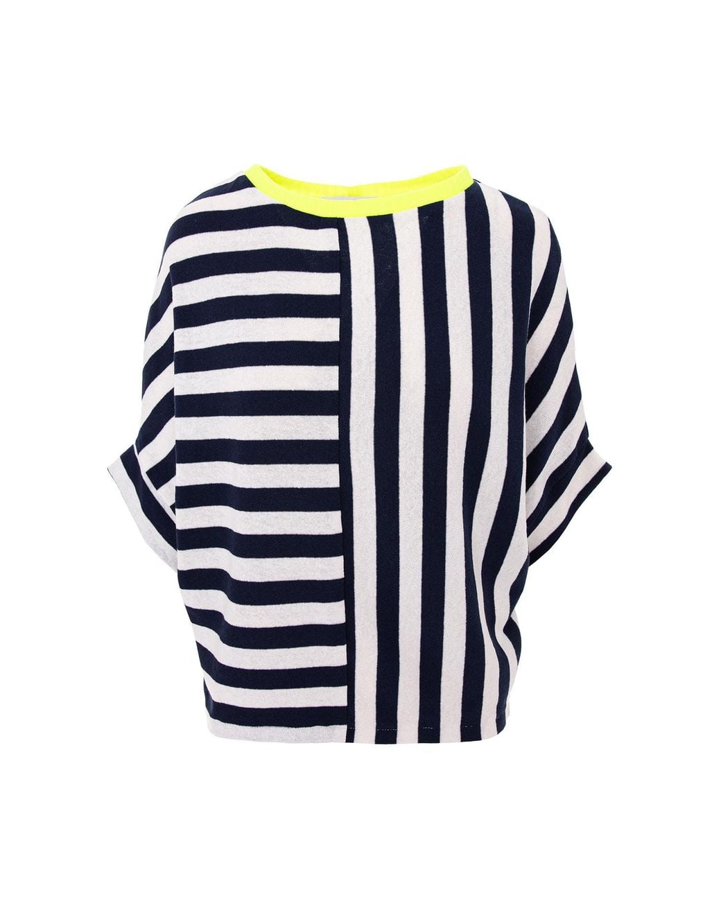 Larisa Dragna Blue Oversized Striped T-Shirt Rogue