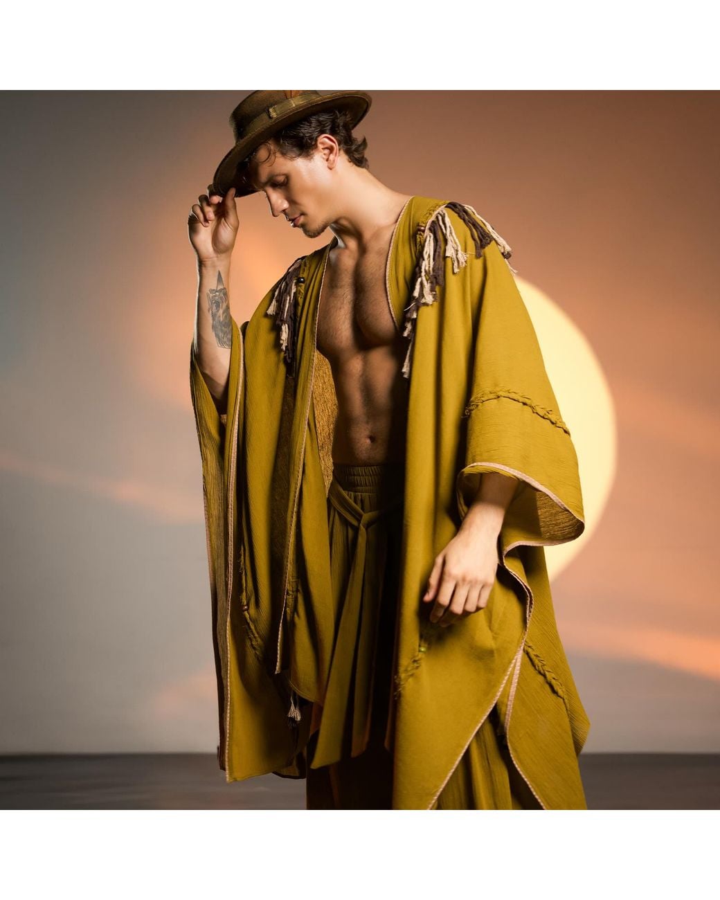 Zhenabia Green Sidra Poncho