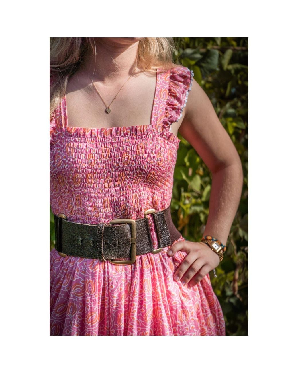 Jago's Tribe Pink Sunset Bloom Dress
