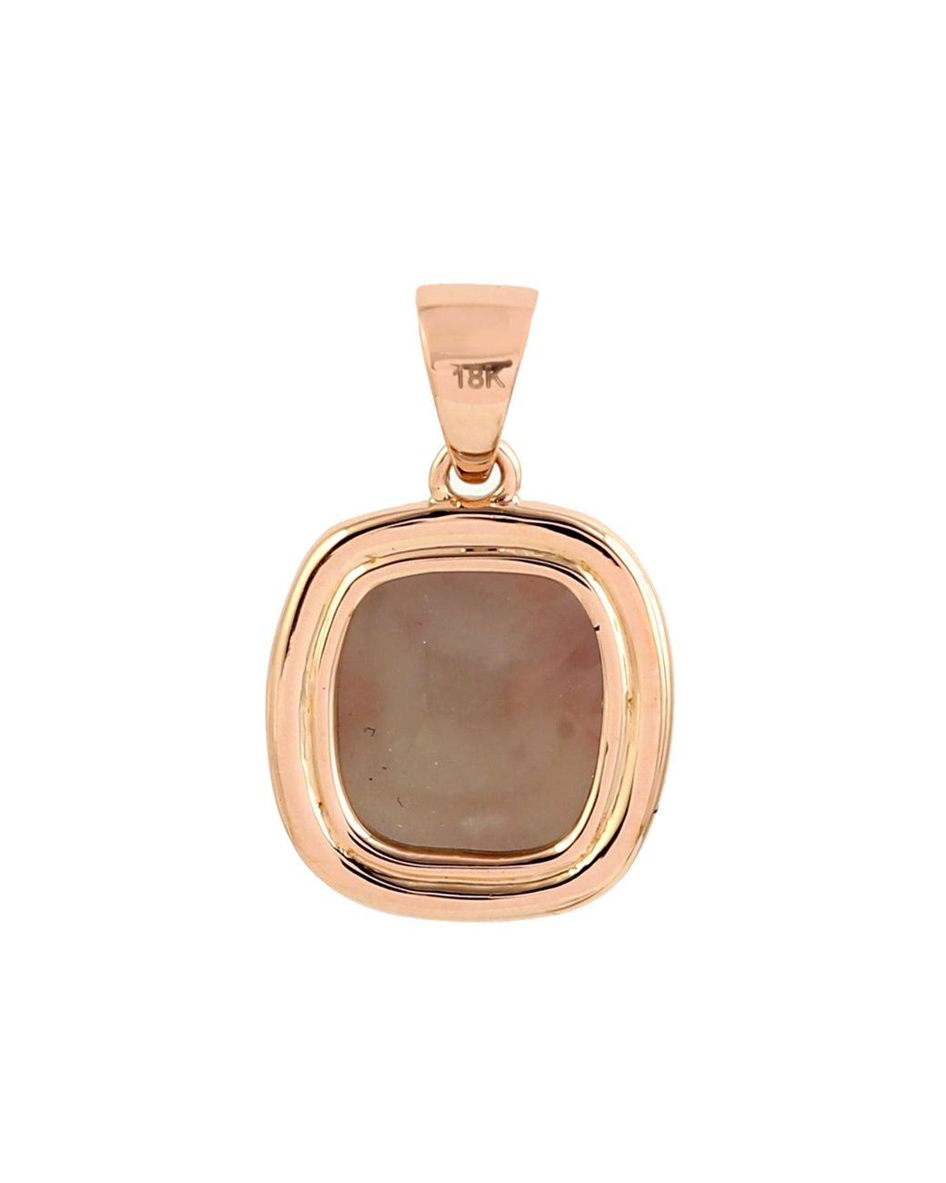 Artisan Metallic Rose Gold Diamond Charm Pendant