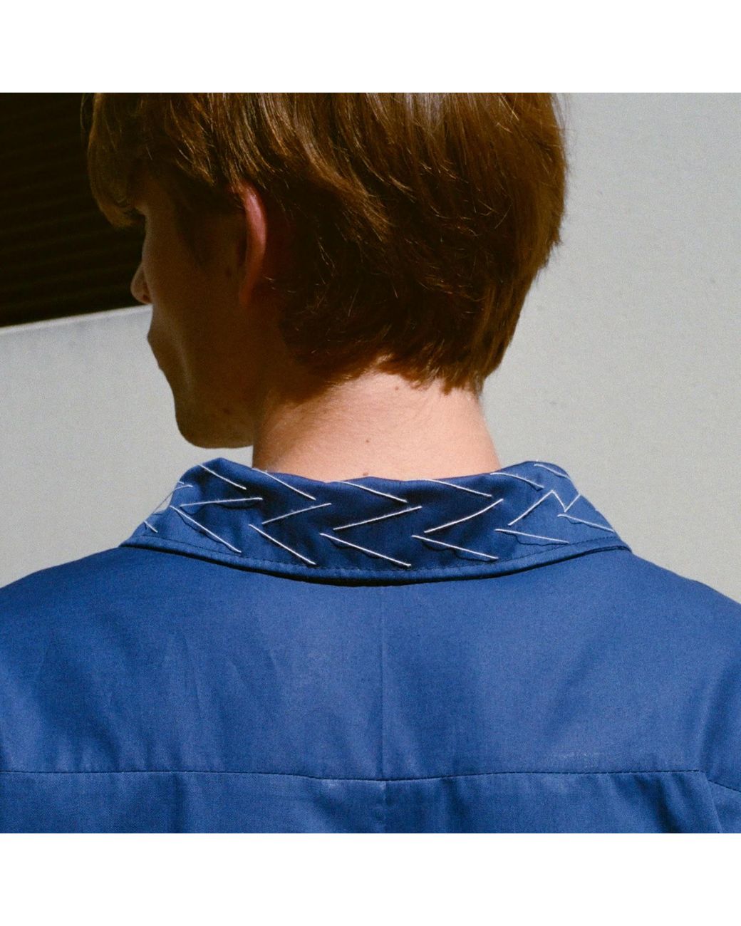 Maison Louis Blue Cotton Handstitched Shirt for men