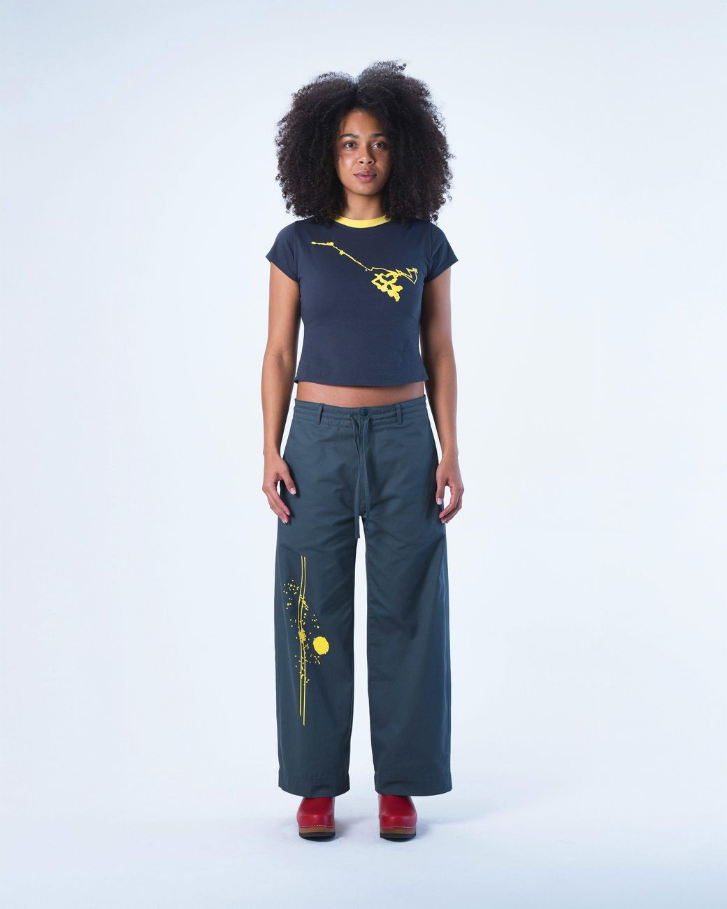 Lilia Munn Blue Organic Cotton Trouser –
