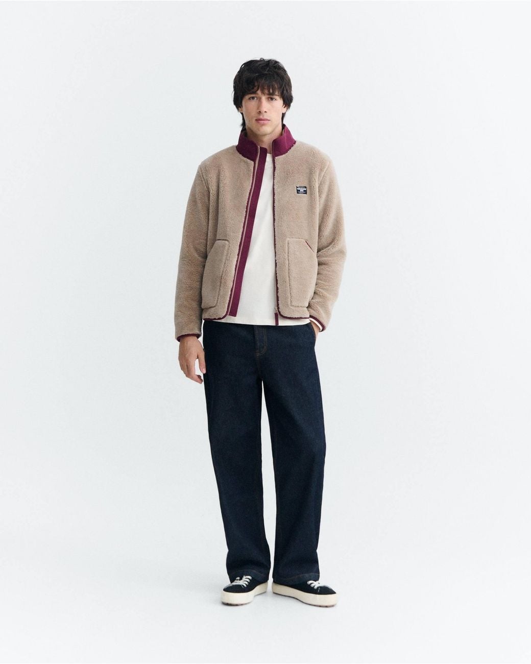 Thinking Mu Brown Marcos Shearling Jacket for men