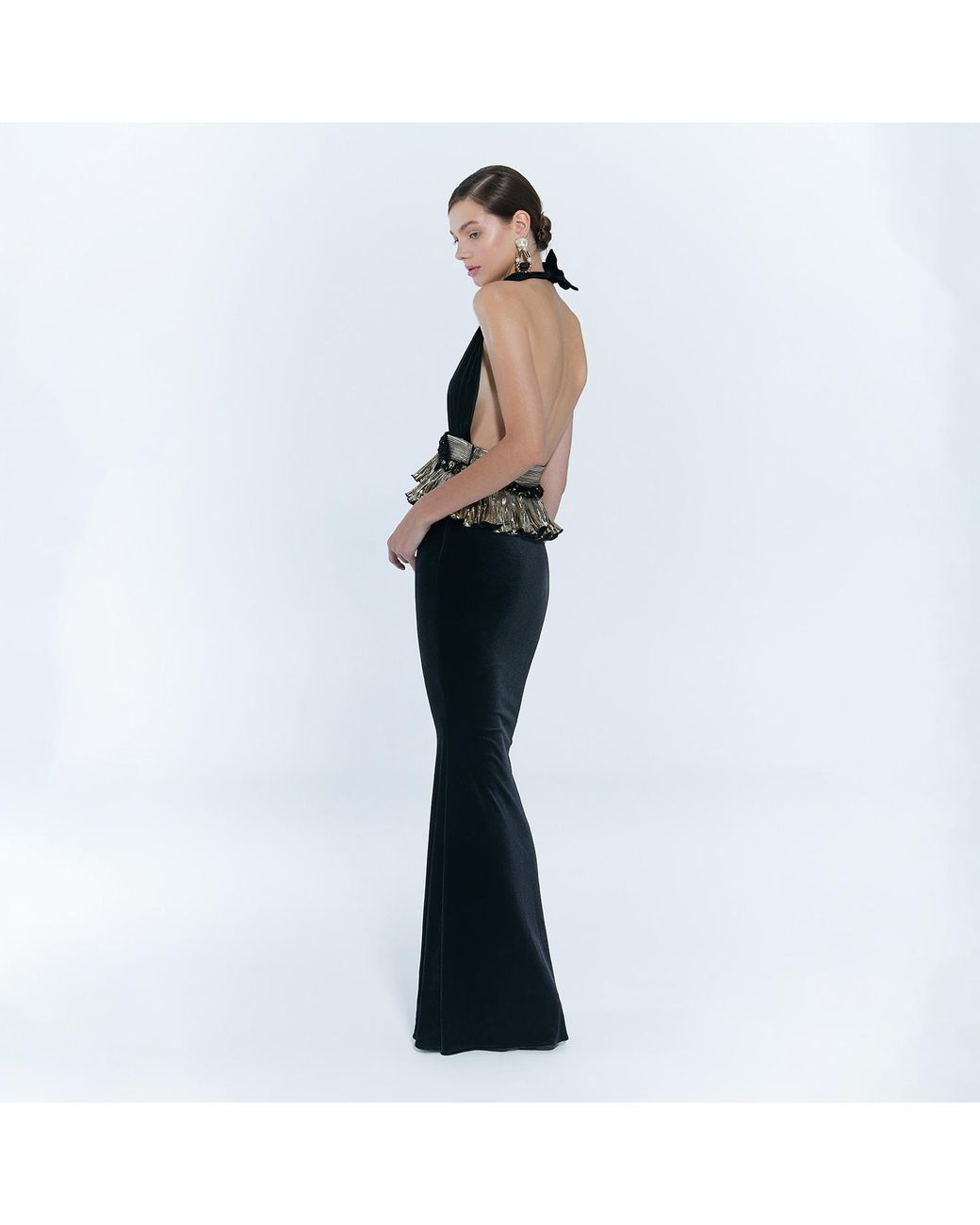 Nur Karaata Black Savoy Gown