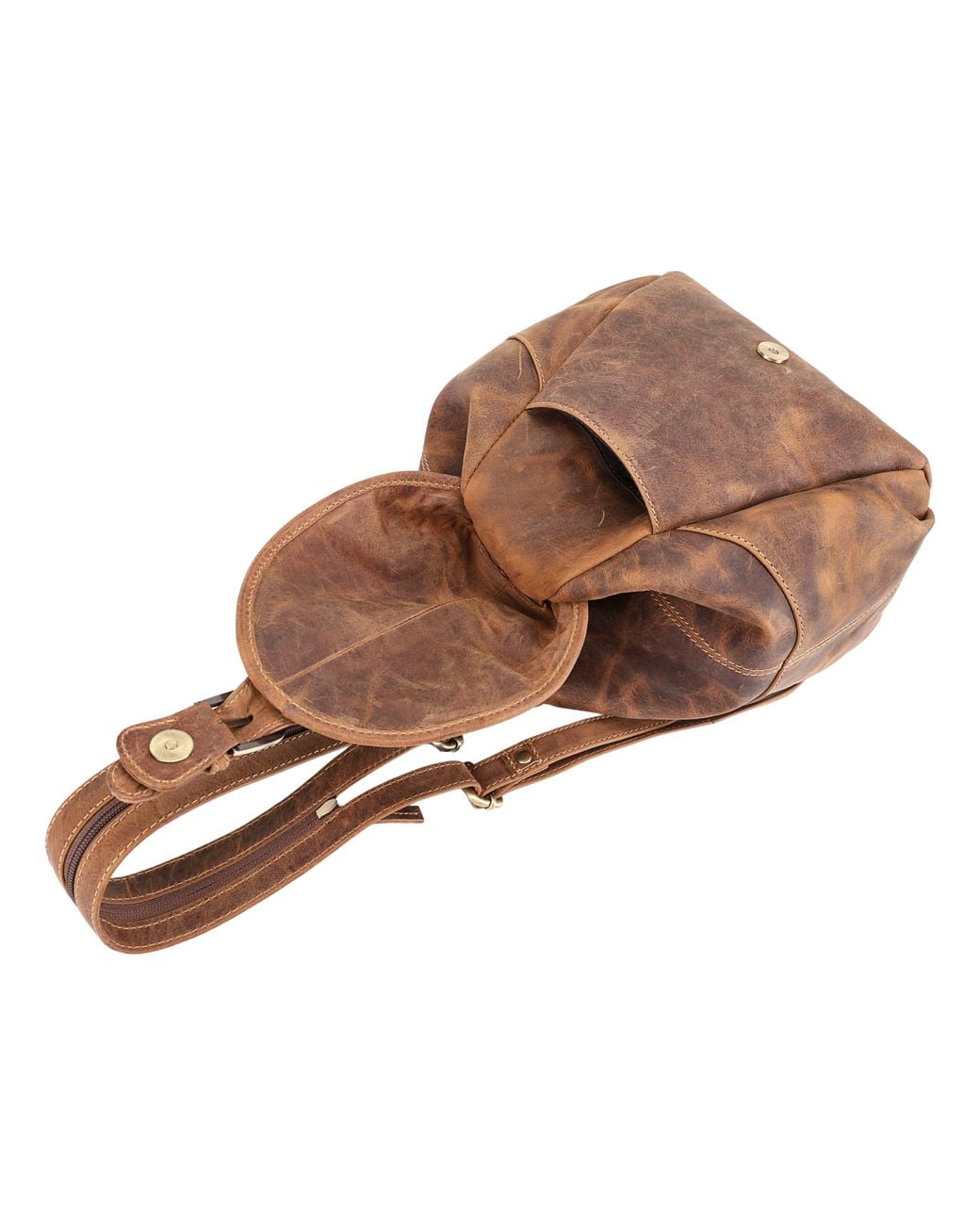 Lloyd Baker Brown Satna Leather Backpack