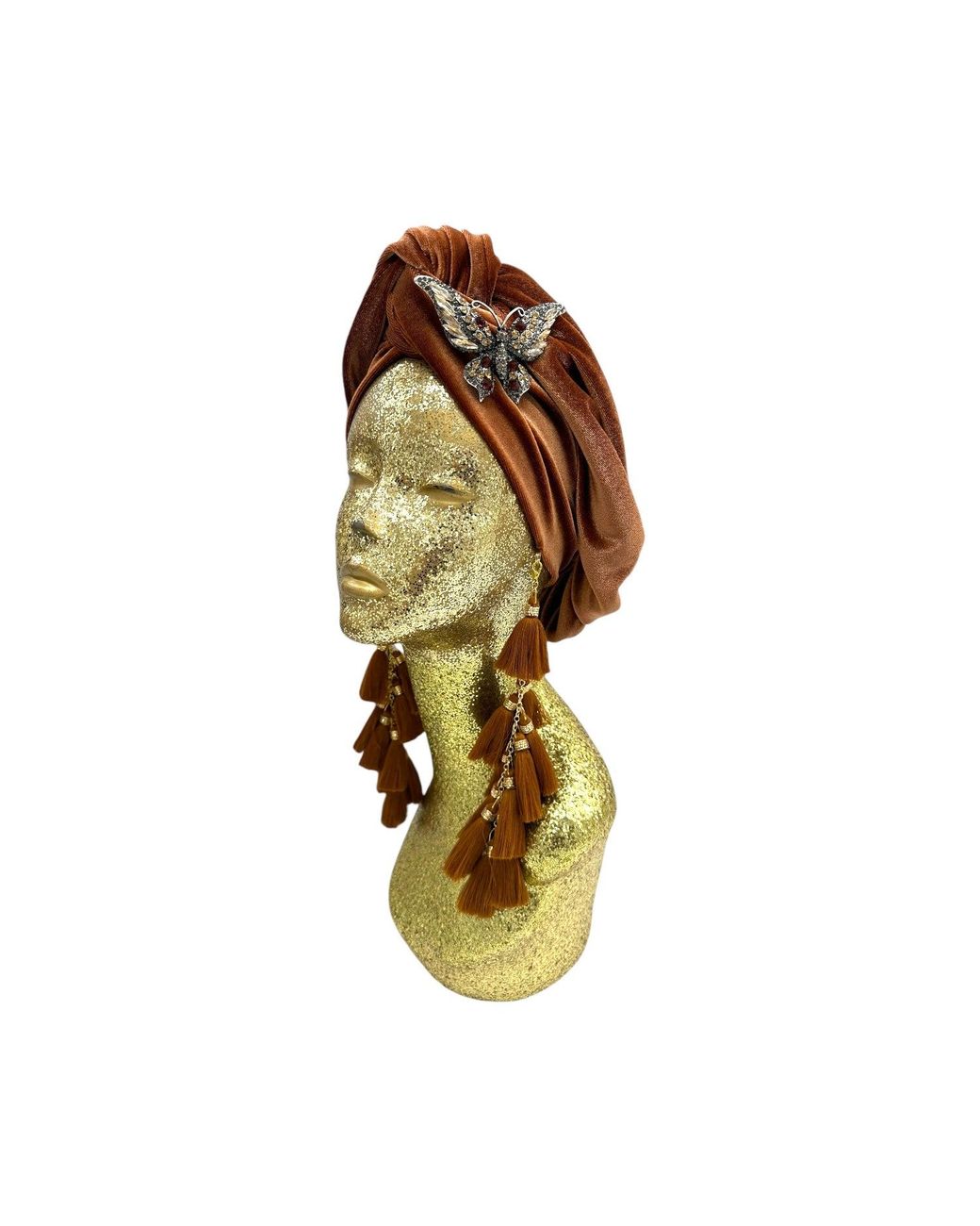 Julia Clancey Brown Butterfly Cocoa Chacha Turban