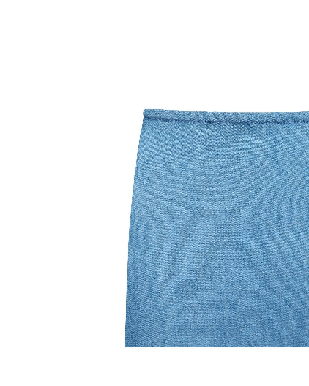 Audrey Vallens Blue Urban Maxi Tencel Skirt