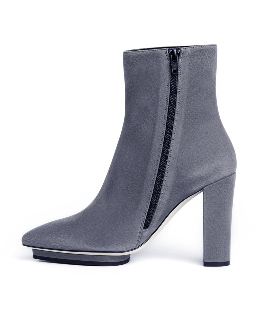 Beautiisoles by Robyn Shreiber Made in Italy Gray Teresa Suede Bootie Comfortable Hidden Platform Elegant For Day & Night