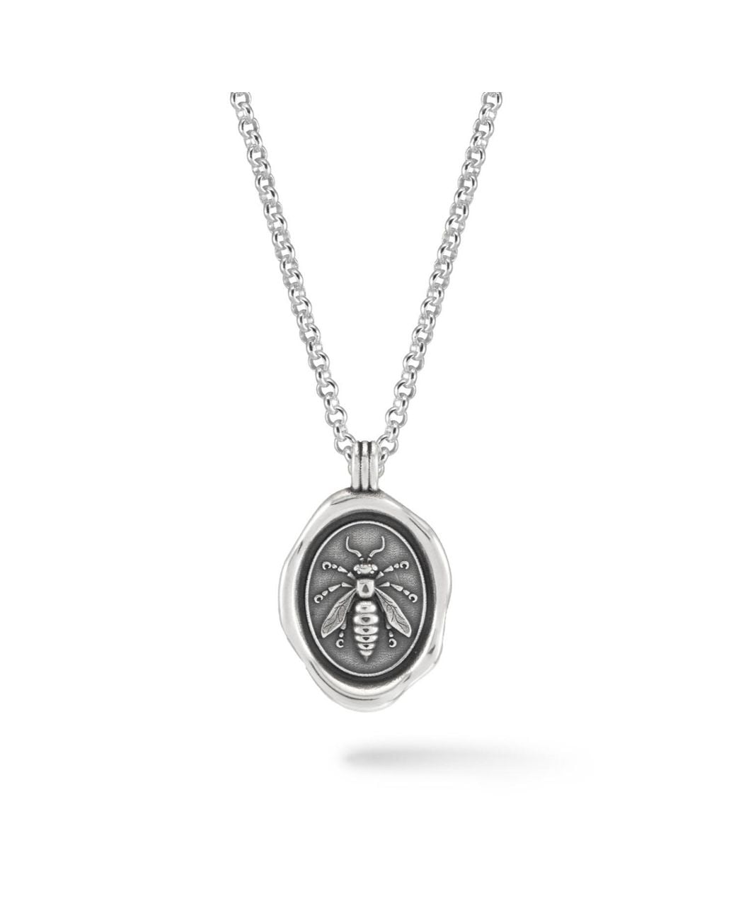 Dower & Hall Metallic Achievement Wasp Talisman Necklace for men
