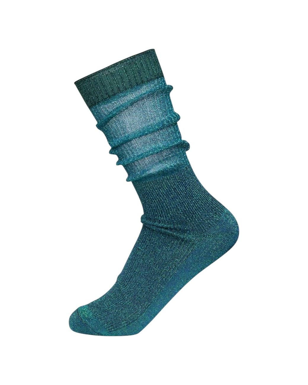 HIGH HEEL JUNGLE by KATHRYN EISMAN Green Glitter Dance Socks