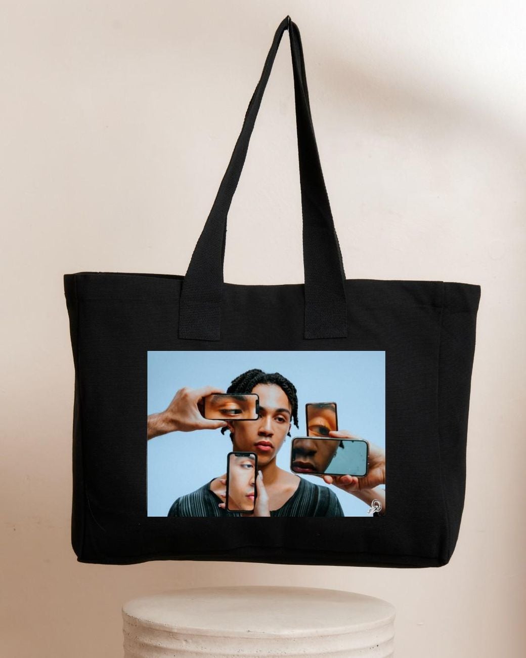 Amélie Alvari Black AméLie Canvas Cotton Tote Bag