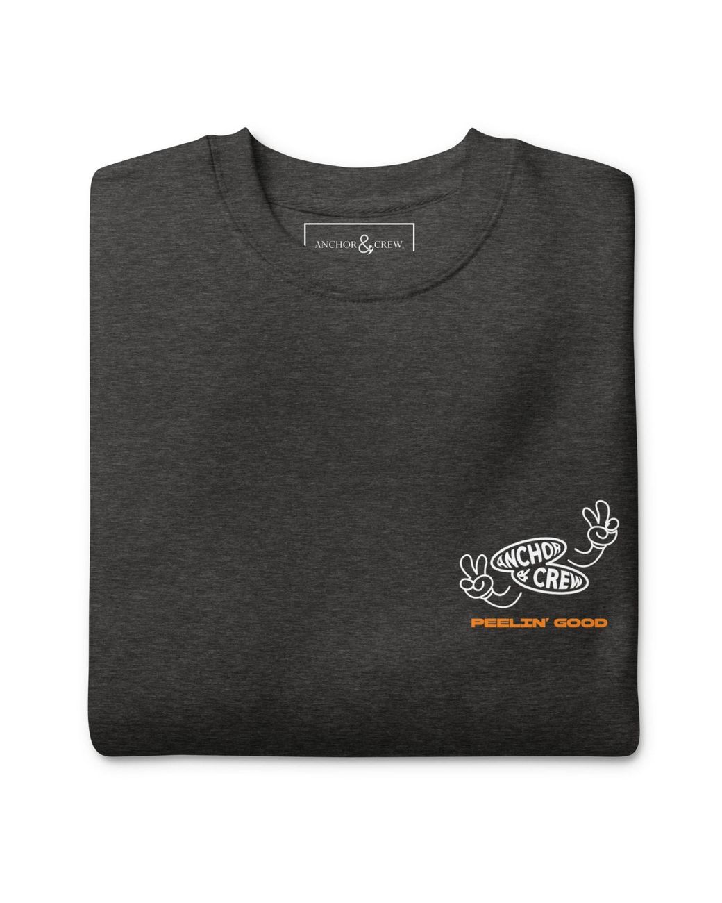 Anchor and Crew Gray Heather Lemon Fresh Dial-A-Local Organic Cotton Sweatshirt for men