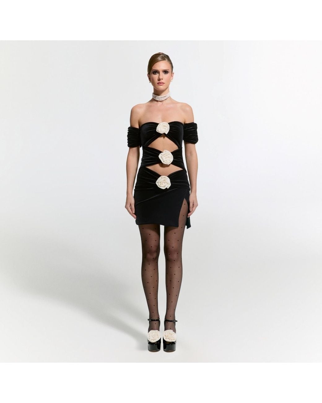 Nur Karaata Black Chanoud Mini Dress