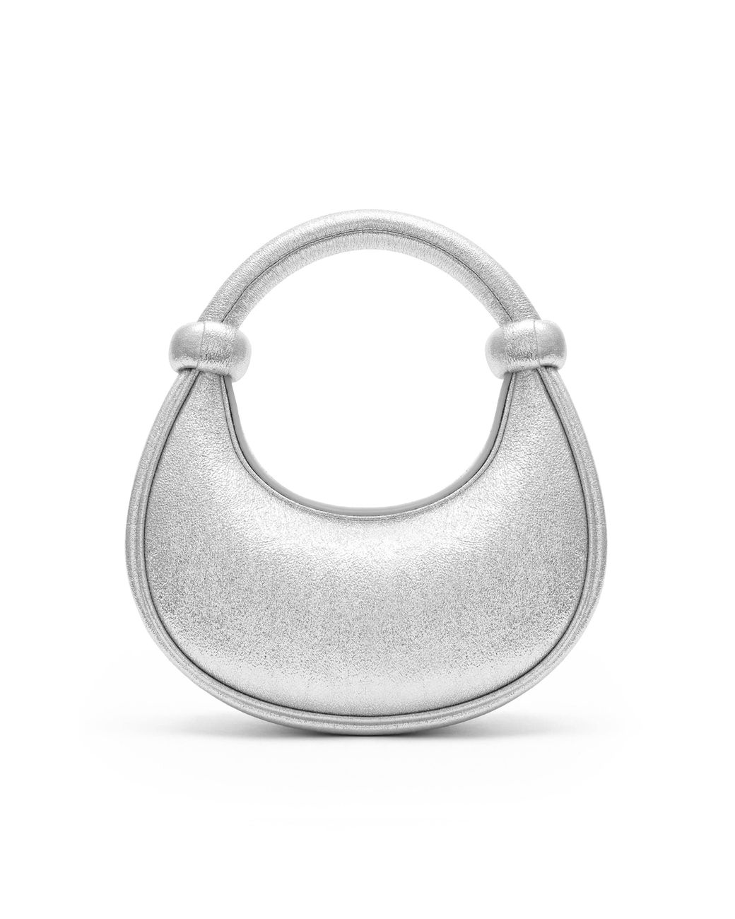 Amy Lynn White Kyoto Sparkle Leather Crossbody Crescent Bag