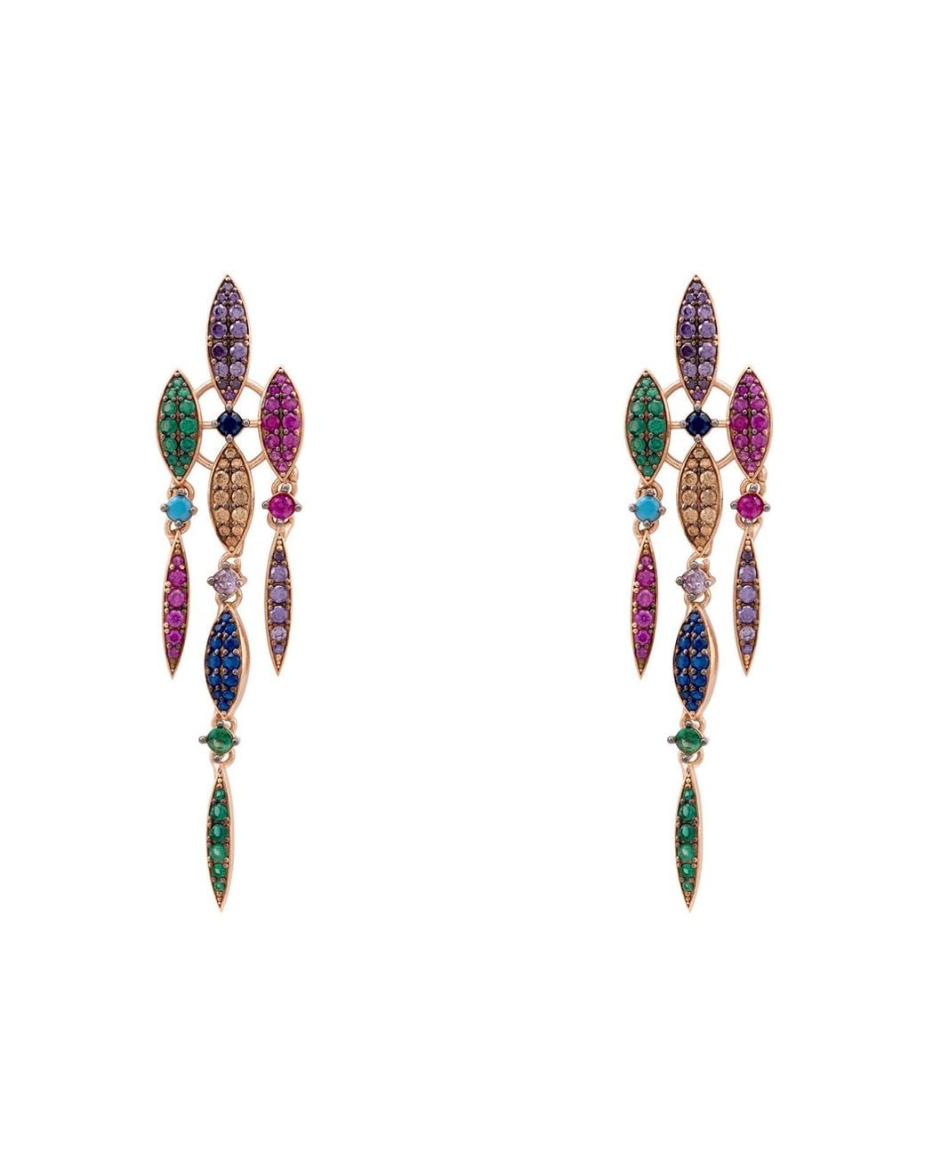 Latelita London White Valencia Earrings Rosegold