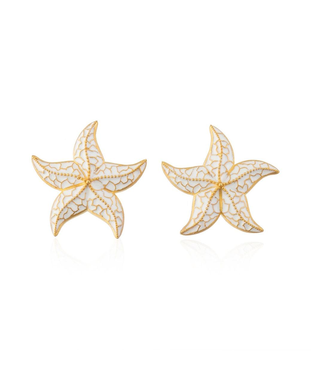 Milou Jewelry White Starfish Earrings