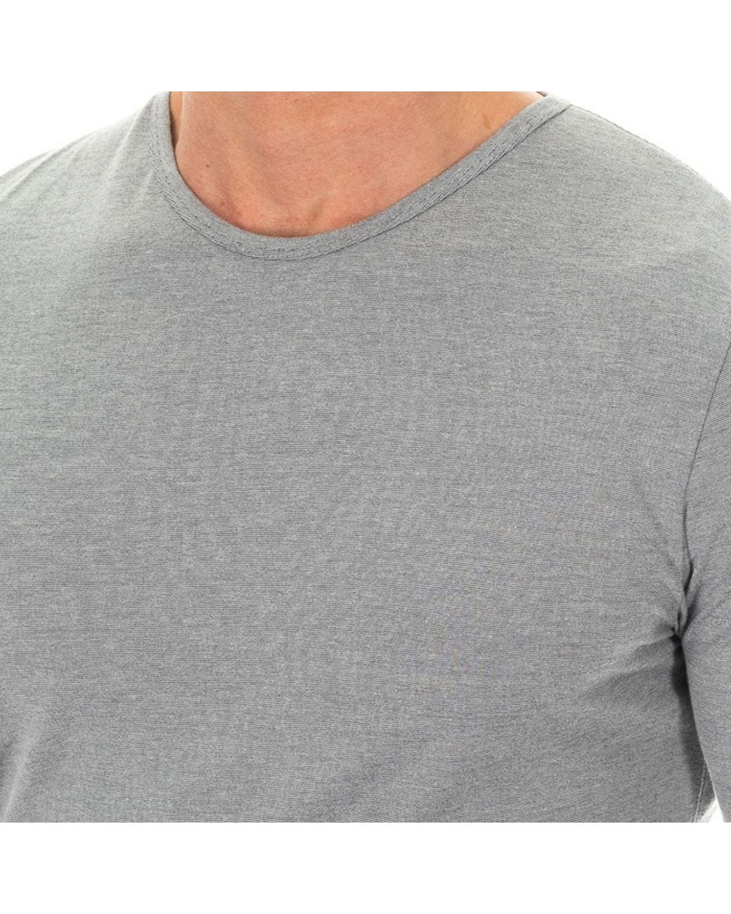 Zd - Zero Defects Gray Long-Sleeve T-Shirt for men